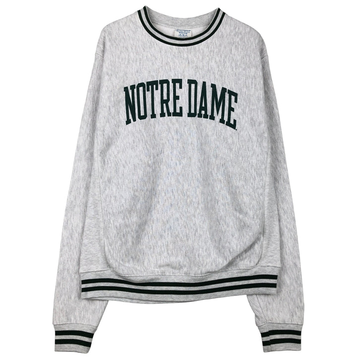 Champion Reverse Weave Notre Dame University College Sweatshirt, Men's Size Medium unclear gray type Vintage Second Hand