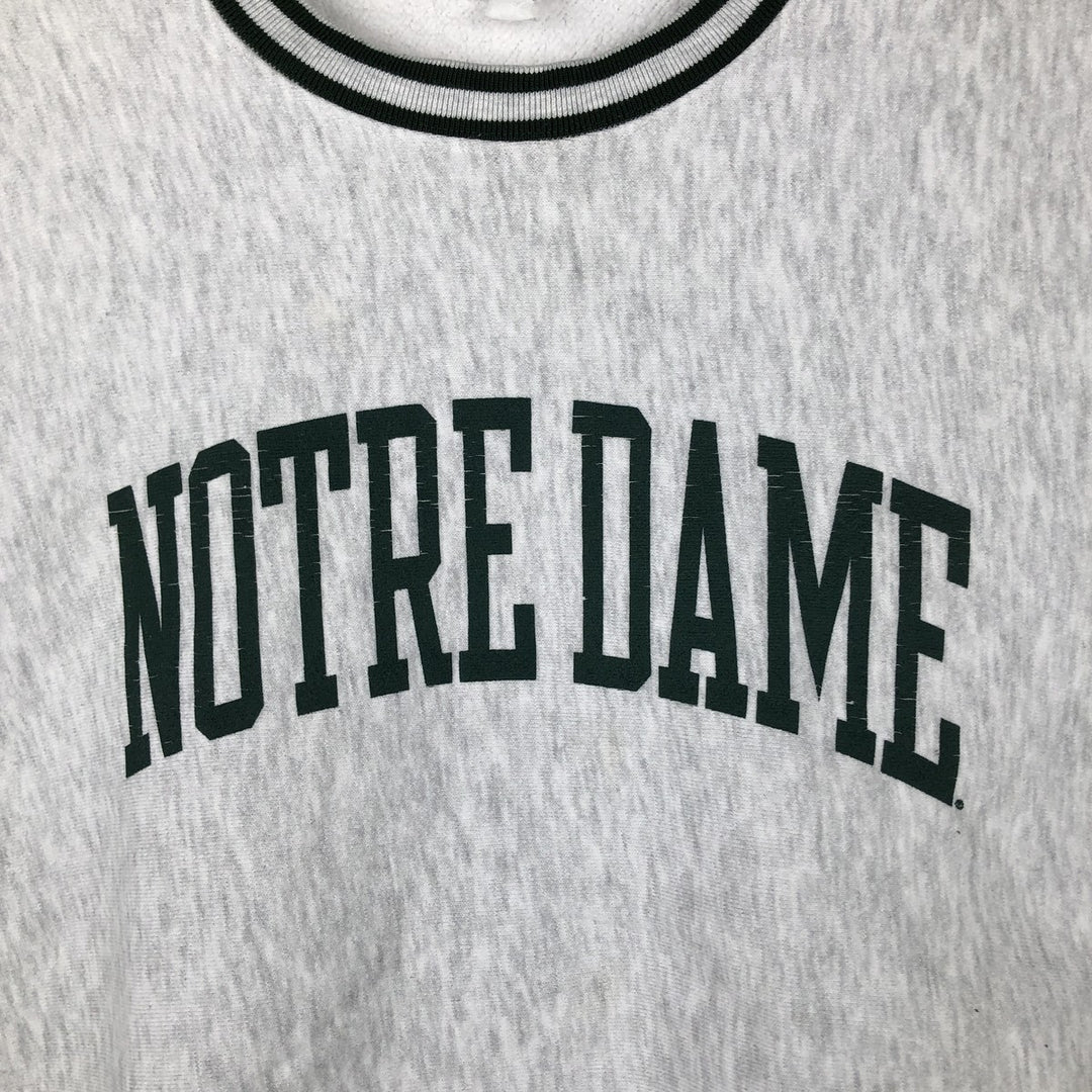 Champion Reverse Weave Notre Dame University College Sweatshirt, Men's Size Medium unclear gray type Vintage Second Hand