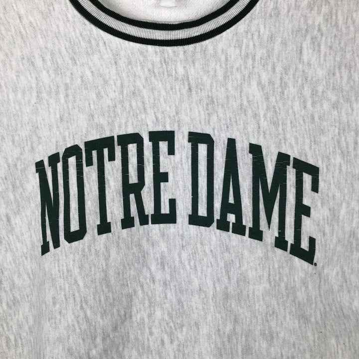 Champion Reverse Weave Notre Dame University College Sweatshirt, Men's Size Medium unclear gray type Vintage Second Hand