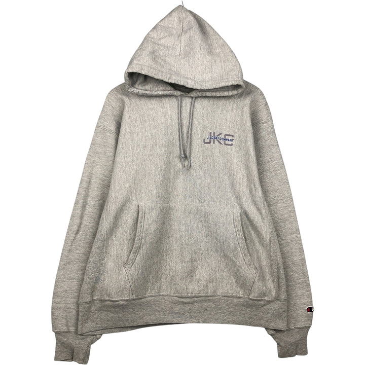 2000'S Champion PREMIUM REVERSE WEAVE Premium Reverse Weave Sweatshirt Pullover Hoodie, Men's Size L cotton gray type Vintage Second Hand