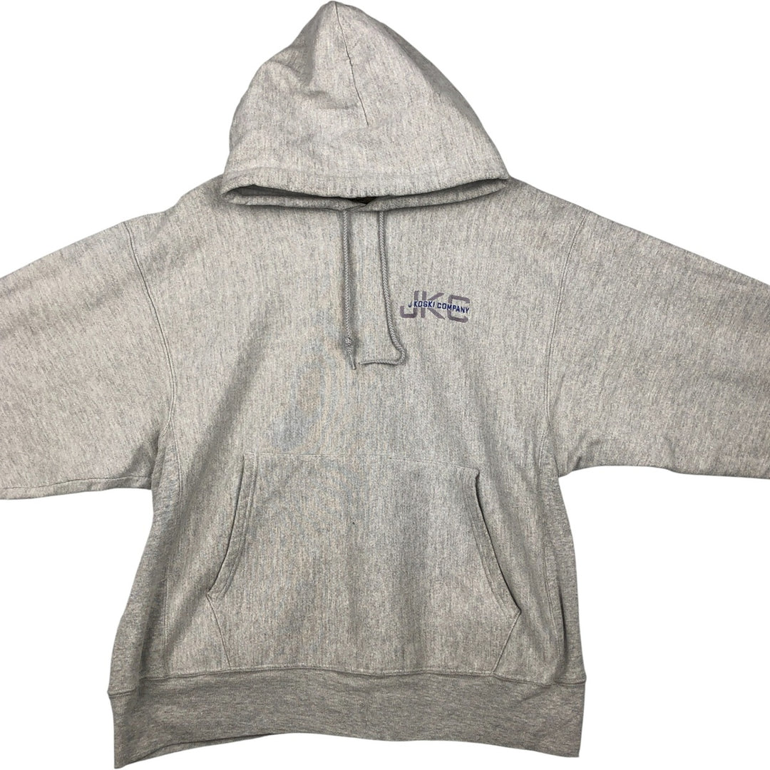 2000'S Champion PREMIUM REVERSE WEAVE Premium Reverse Weave Sweatshirt Pullover Hoodie, Men's Size L cotton gray type Vintage Second Hand