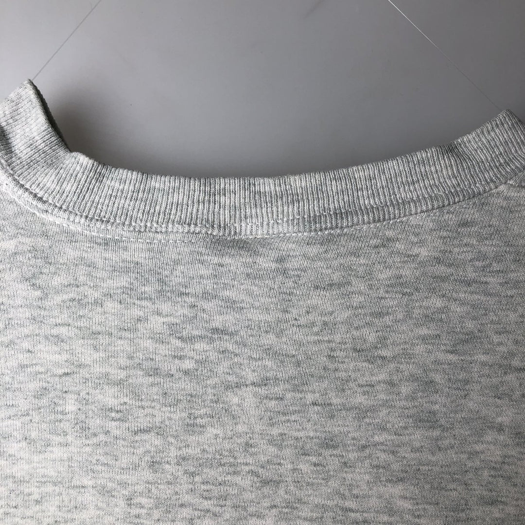 90'S Fruit of the Loom printed sweatshirt, made in the USA, men's XL size, vintage cotton gray type Vintage Second Hand