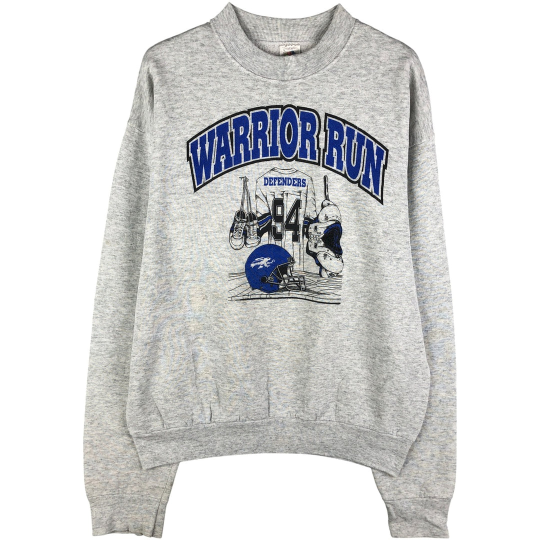 90'S Fruit of the Loom College Sweatshirt, Made in USA, Men's Size L, Vintage cotton gray type Vintage Second Hand