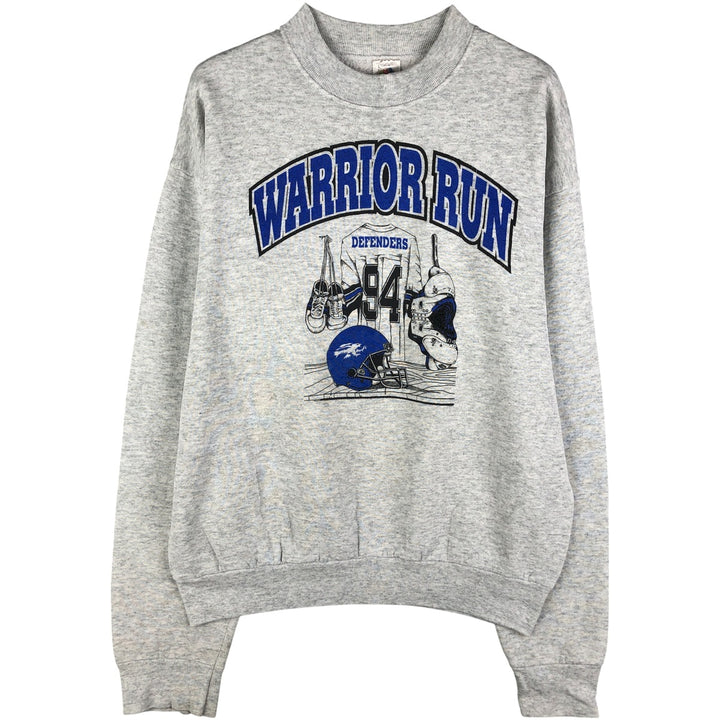 90'S Fruit of the Loom College Sweatshirt, Made in USA, Men's Size L, Vintage cotton gray type Vintage Second Hand