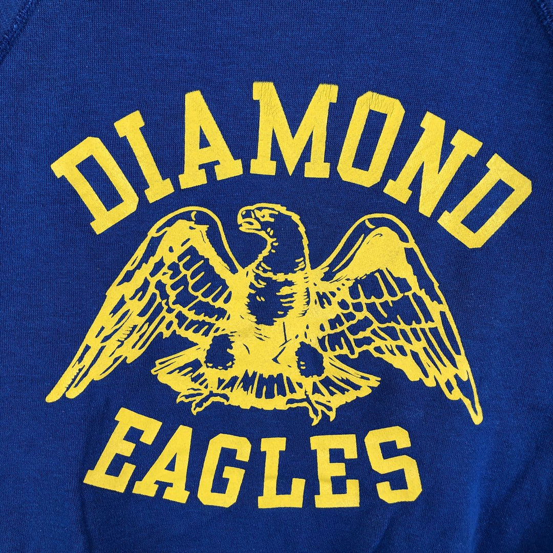 Vintage eagle pattern triple print college sweatshirt, size M, men's. acrylic blue type Vintage Second Hand