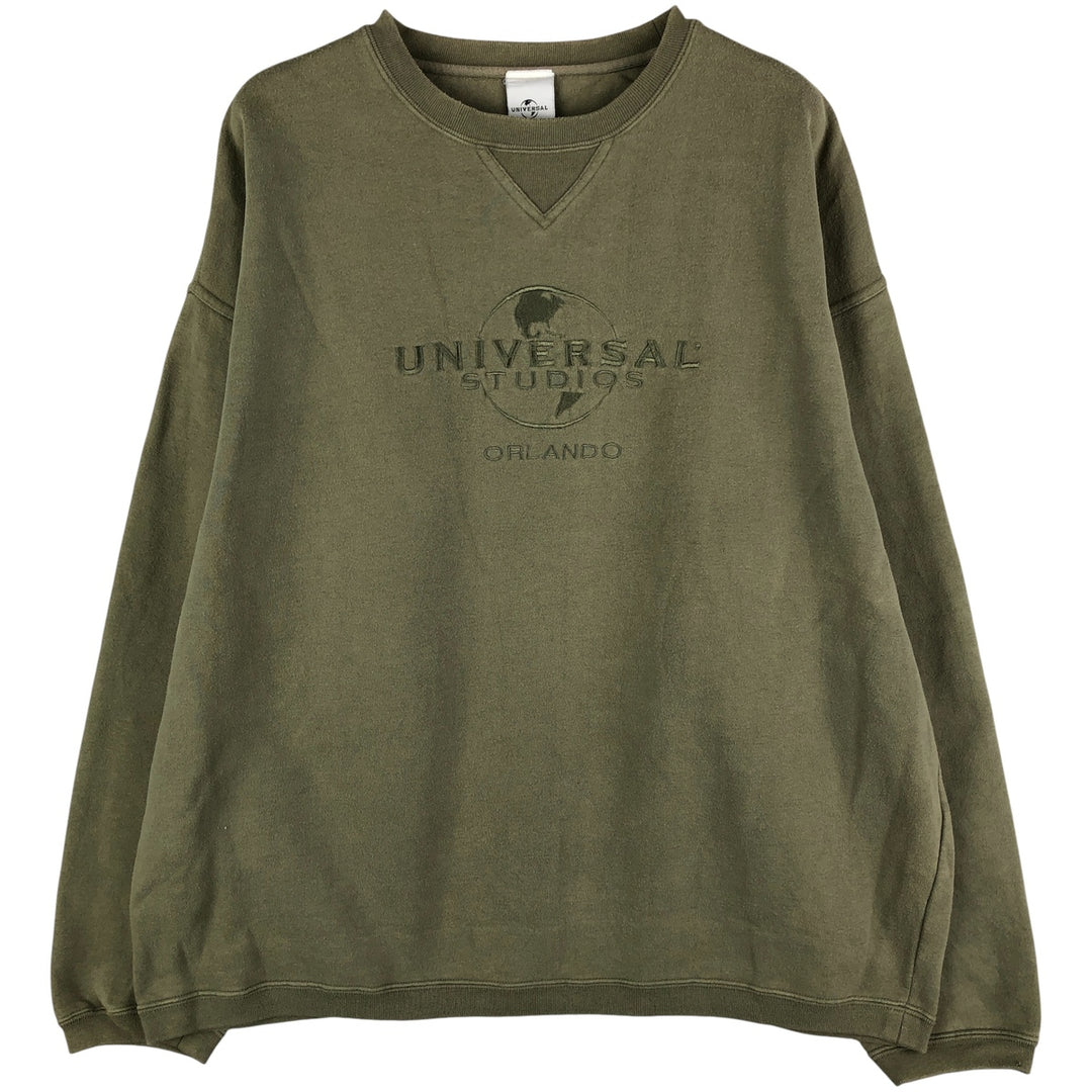Vintage 90'S Universal Studios Advertising Sweatshirt, Men's XL cotton Khaki type sage green Vintage Second Hand