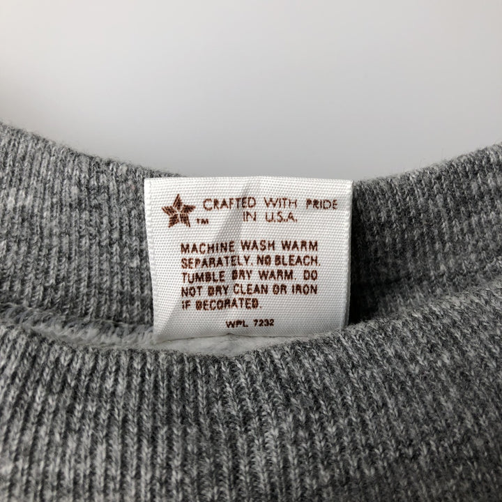 Vintage 70s-80'S sportswear reindeer pattern print sweatshirt, made in the USA, size M, men's polyester gray type Vintage Second Hand