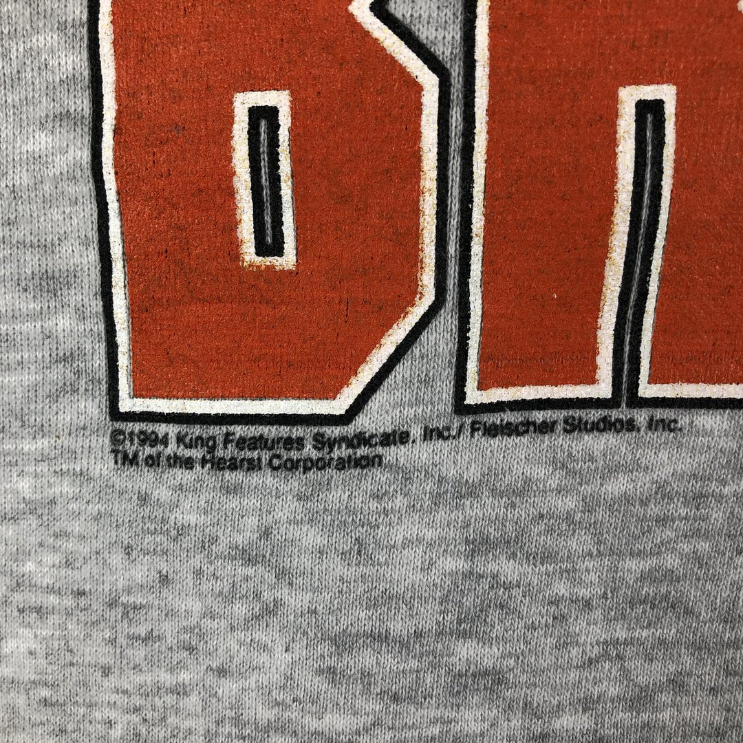 90'S Ross International Denver Broncos Betty Boop Print Sweatshirt, Made in USA, Men's Size XL polyester gray type Vintage Second Hand