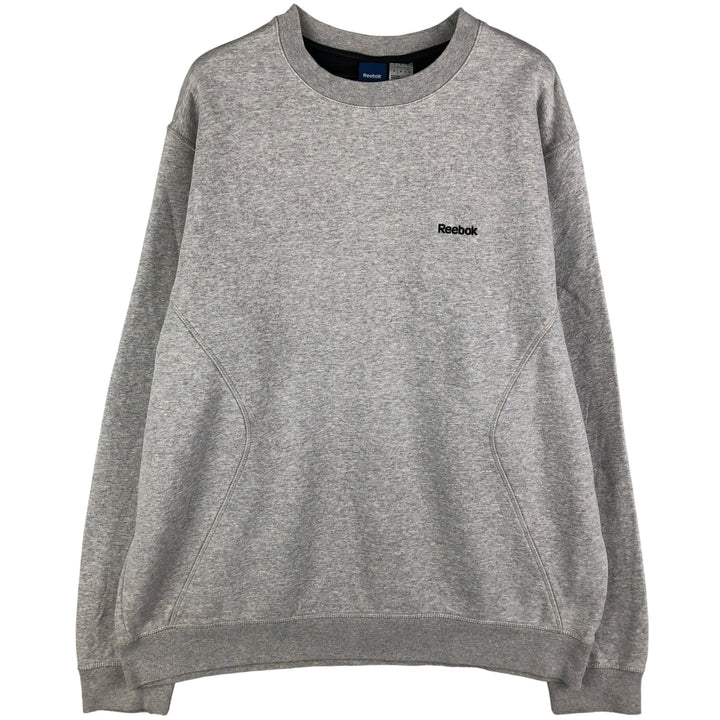 Reebok logo sweatshirt, men's size XL cotton gray type Vintage Second Hand