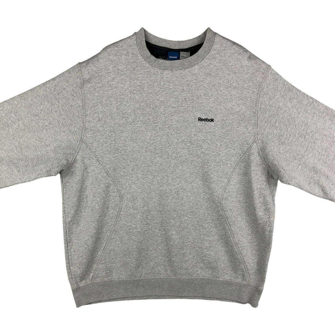 Reebok logo sweatshirt, men's size XL cotton gray type Vintage Second Hand