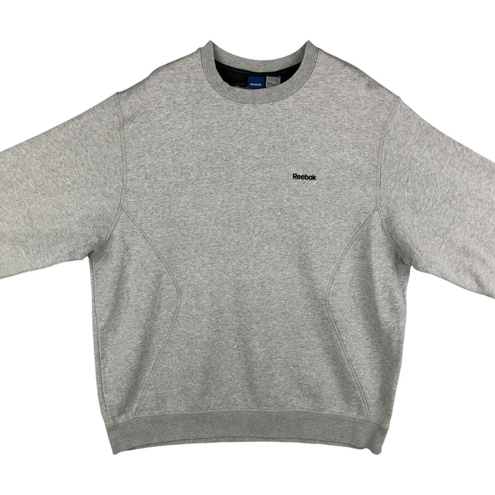 Reebok logo sweatshirt, men's size XL cotton gray type Vintage Second Hand