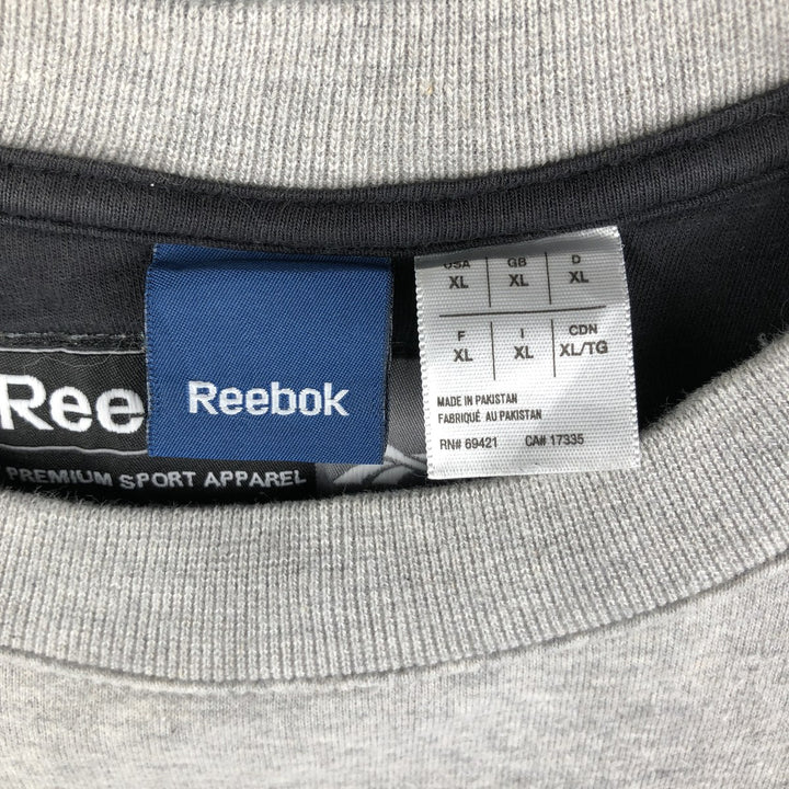 Reebok logo sweatshirt, men's size XL cotton gray type Vintage Second Hand
