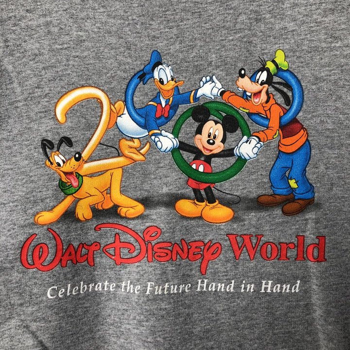 Disney Mickey Mouse, Goofy, and Donald Duck Character Sweatshirt, Made in USA, Men's Size L cotton gray type Vintage Second Hand