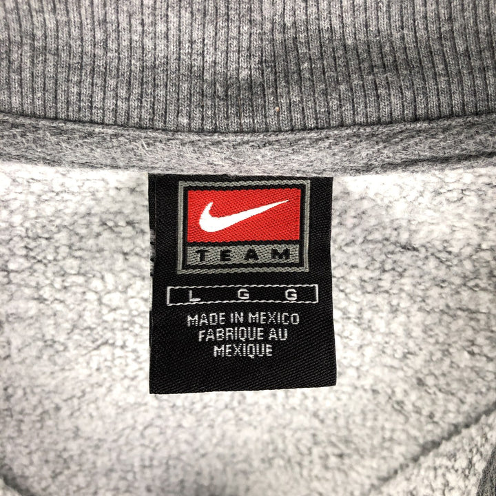 2000'S Nike Team Half-Zip Sweatshirt, Men's Size L cotton gray type Vintage Second Hand