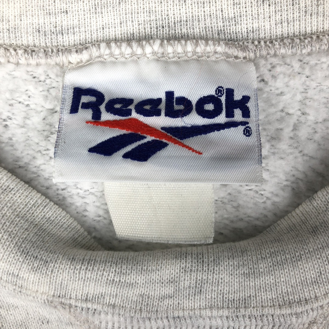 90'S Reebok Logo Sweatshirt, Men's Size L, Vintage unclear gray type Vintage Second Hand