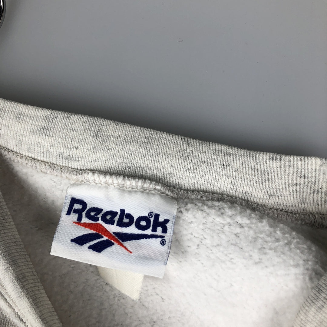 90'S Reebok Logo Sweatshirt, Men's Size L, Vintage unclear gray type Vintage Second Hand