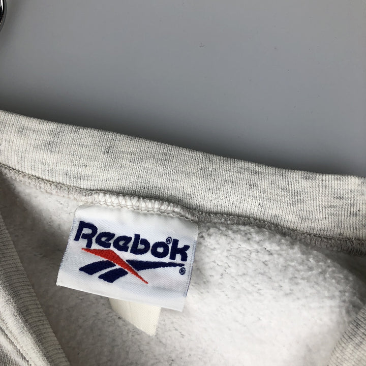 90'S Reebok Logo Sweatshirt, Men's Size L, Vintage unclear gray type Vintage Second Hand