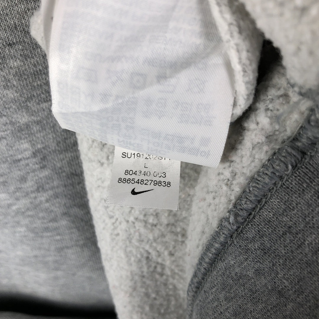 Nike logo sweatshirt, size L, men's cotton gray type Vintage Second Hand