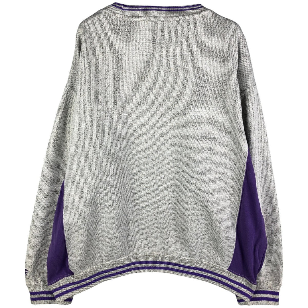 LOGO ATHLETIC NFL MINNESOTA VIKINGS Logo Sweatshirt, Men's Size L cotton gray type Vintage Second Hand
