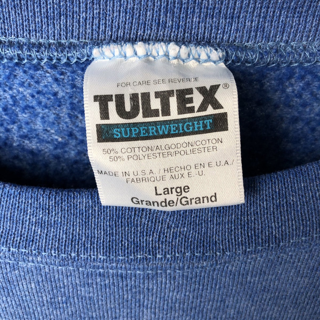 90'S Taltex MICKEY MOUSE Mickey Mouse character sweatshirt, Made in USA, Men's size L cotton blue type Vintage Second Hand