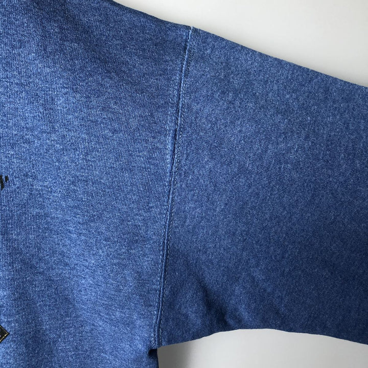 90'S Taltex MICKEY MOUSE Mickey Mouse character sweatshirt, Made in USA, Men's size L cotton blue type Vintage Second Hand