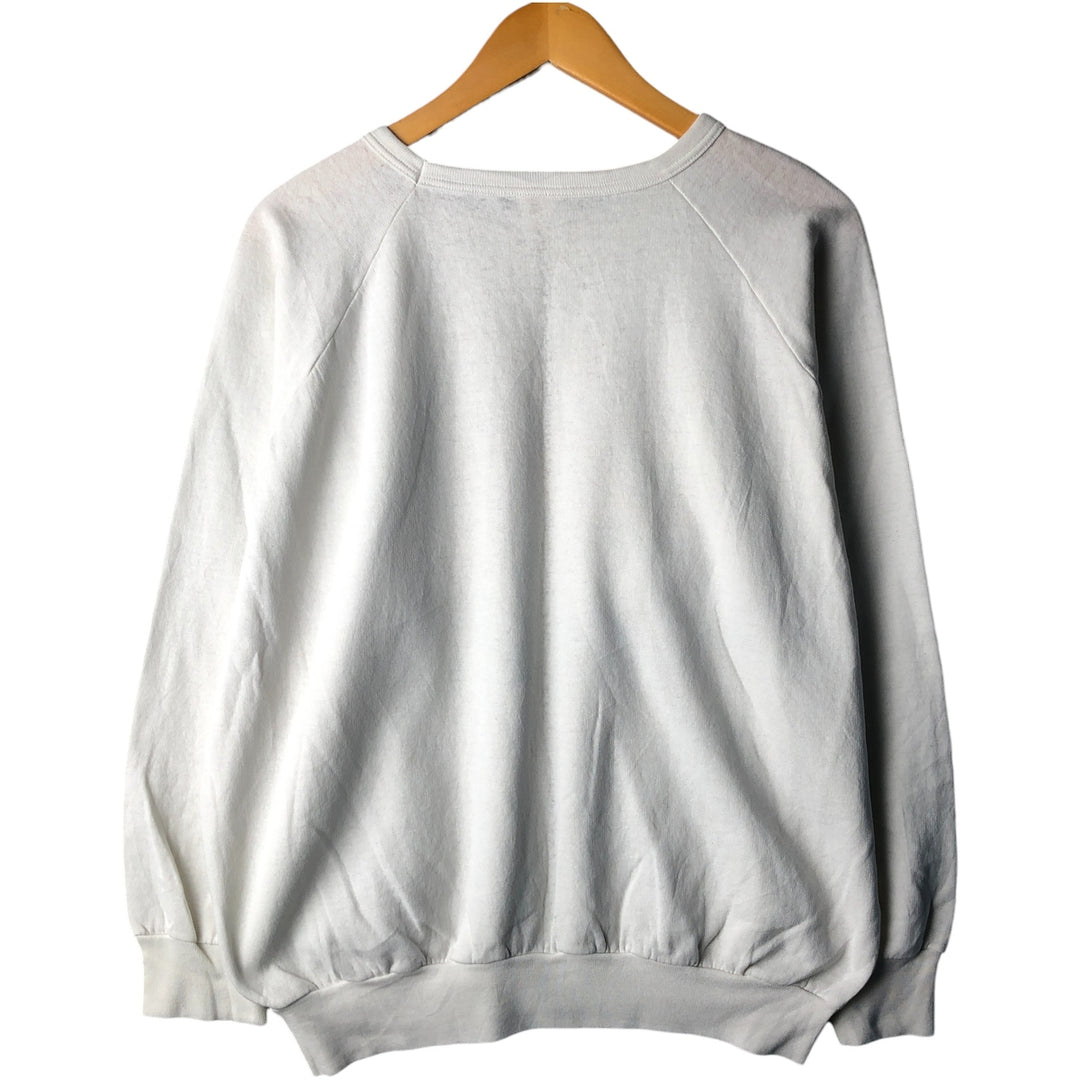Vintage 90'S printed sweatshirt, men's size XL cotton white type Vintage Second Hand