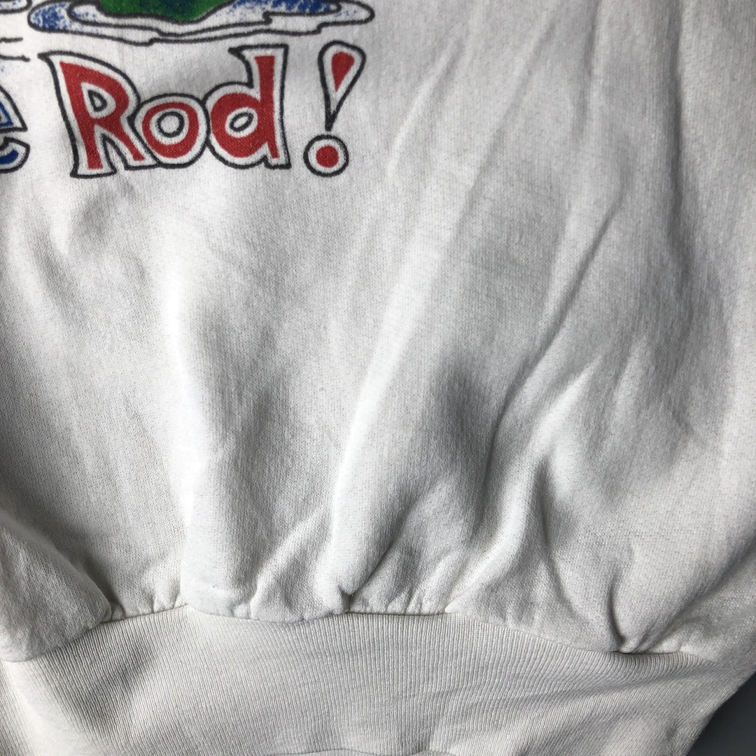 Vintage 90'S printed sweatshirt, men's size XL cotton white type Vintage Second Hand