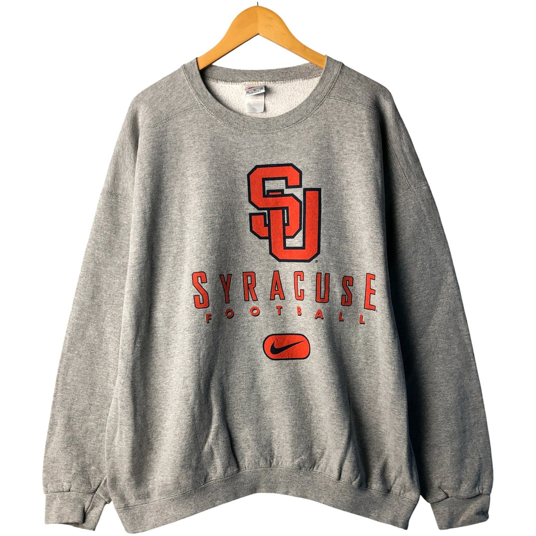 Vintage 90'S Nike Team College Sweatshirt, Made in USA, Men's XL cotton gray type Vintage Second Hand