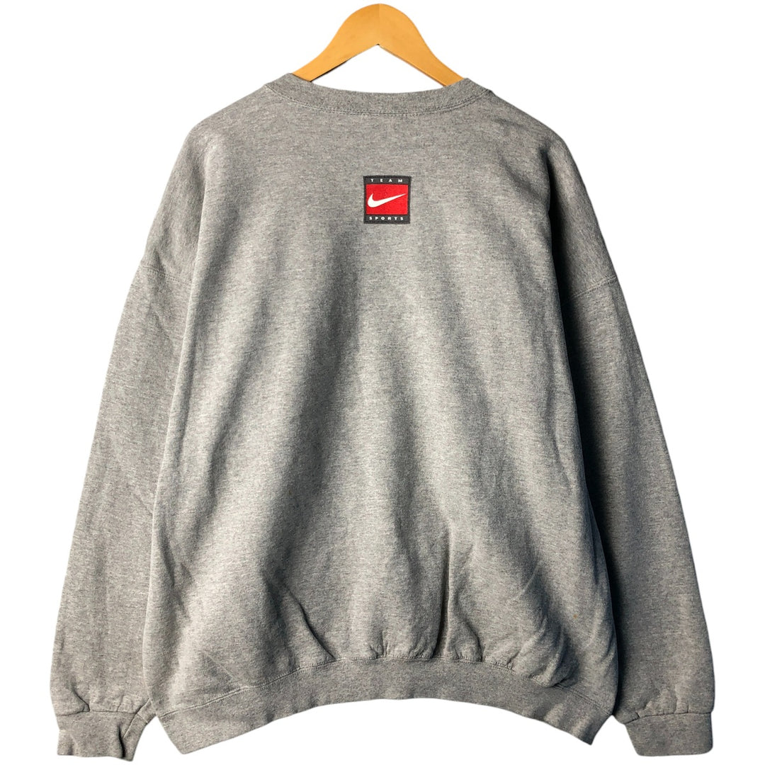 Vintage 90'S Nike Team College Sweatshirt, Made in USA, Men's XL cotton gray type Vintage Second Hand