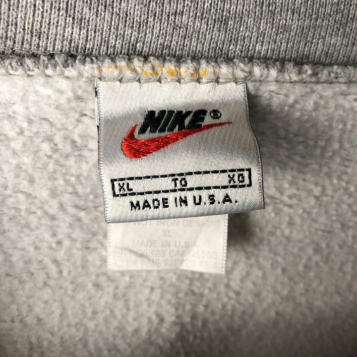 Vintage 90'S Nike Team College Sweatshirt, Made in USA, Men's XL cotton gray type Vintage Second Hand