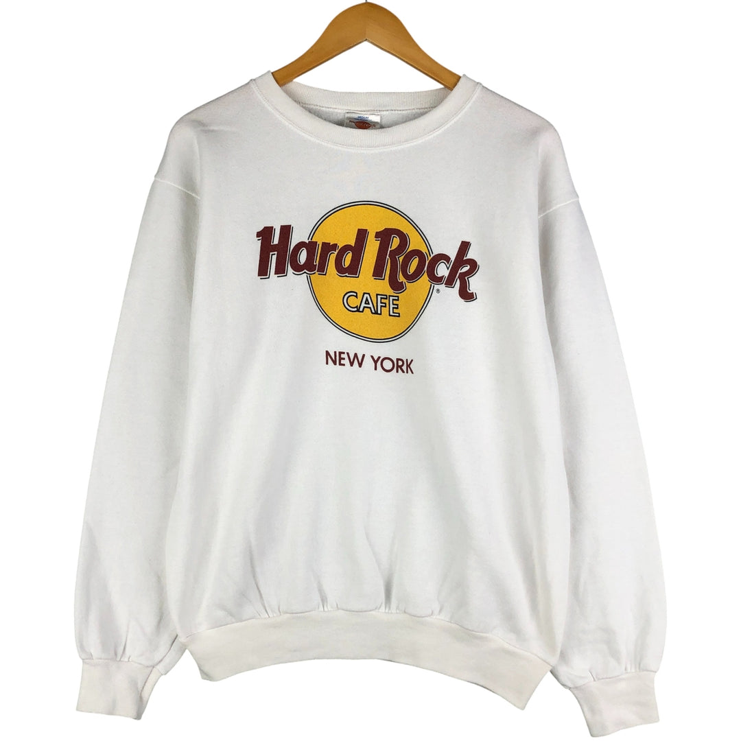 Vintage 90'S Hard Rock Cafe Advertising Sweatshirt, Made in USA, Men's Size Medium polyester white type Vintage Second Hand