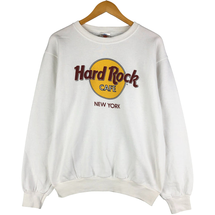 Vintage 90'S Hard Rock Cafe Advertising Sweatshirt, Made in USA, Men's Size Medium polyester white type Vintage Second Hand