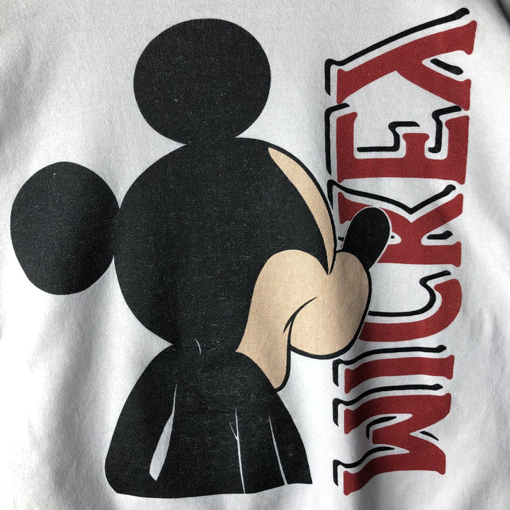 90'S Disney Mickey Mouse character sweatshirt, Made in USA, Men's XL polyester white type Vintage Second Hand