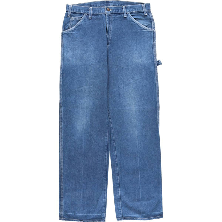 Dickies denim painter pants for men, equivalent to W33 unclear blue type Vintage Second Hand