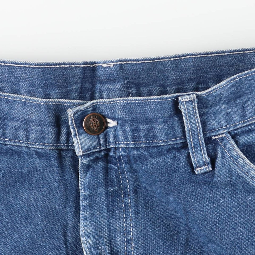 Dickies denim painter pants for men, equivalent to W33 unclear blue type Vintage Second Hand