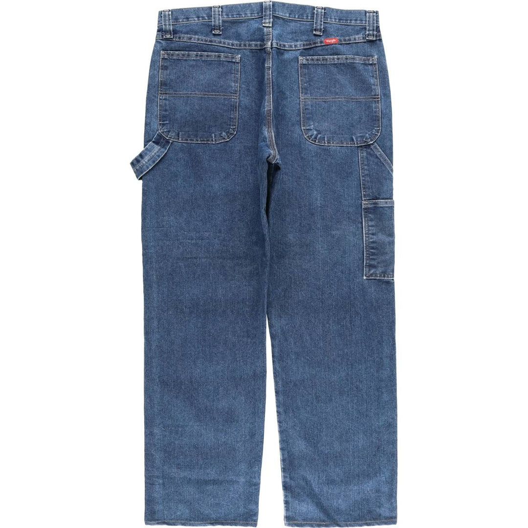 00'S Wrangler CARPENTER denim painter pants for men, equivalent to w37 cotton blue type Vintage Second Hand