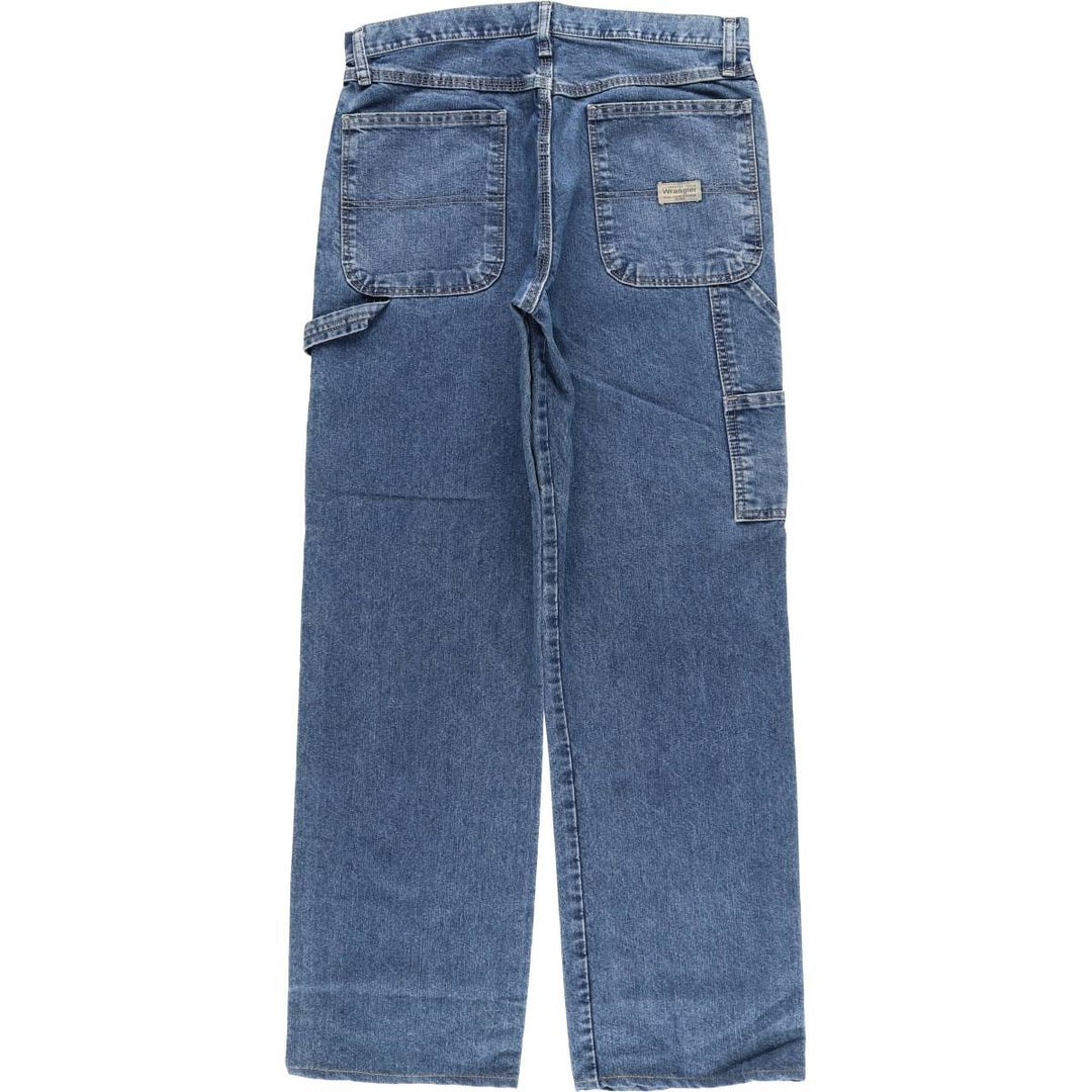 00'S Wrangler CARPENTER denim painter pants for men, equivalent to W32 cotton blue type Vintage Second Hand