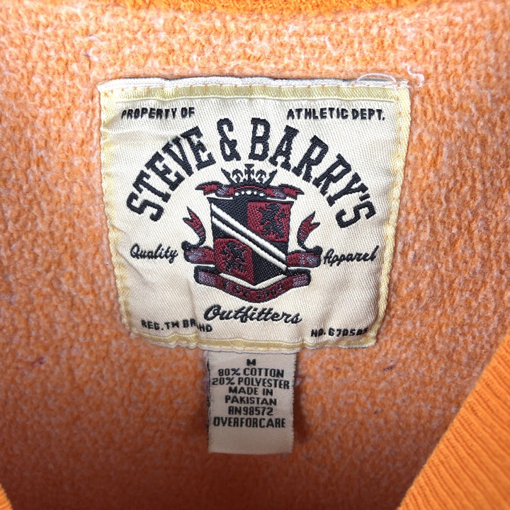 90s-00'S Steve and Barry's college sweatshirt, size M, men's cotton orange type Vintage Second Hand