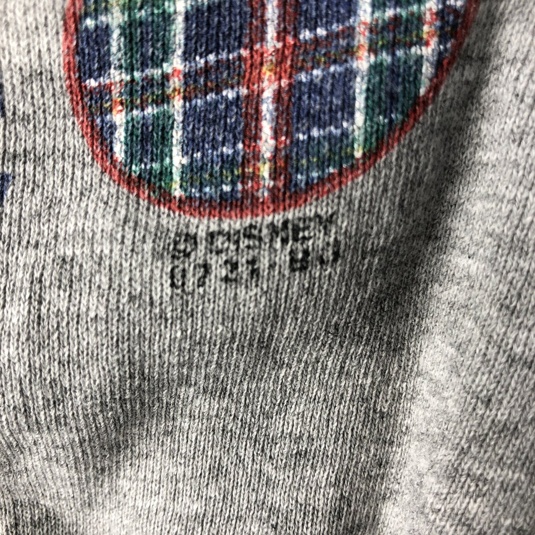 90'S Disney Mickey Mouse character sweatshirt, men's size XL, vintage unclear gray type Vintage Second Hand