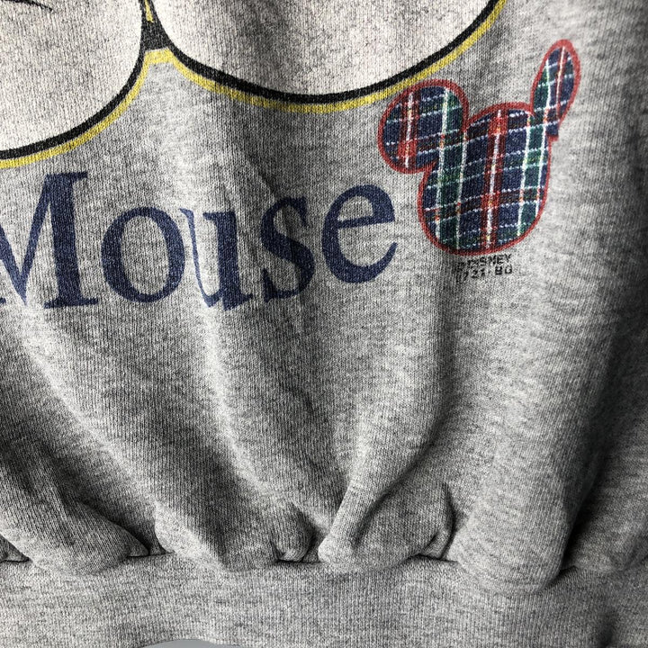 90'S Disney Mickey Mouse character sweatshirt, men's size XL, vintage unclear gray type Vintage Second Hand