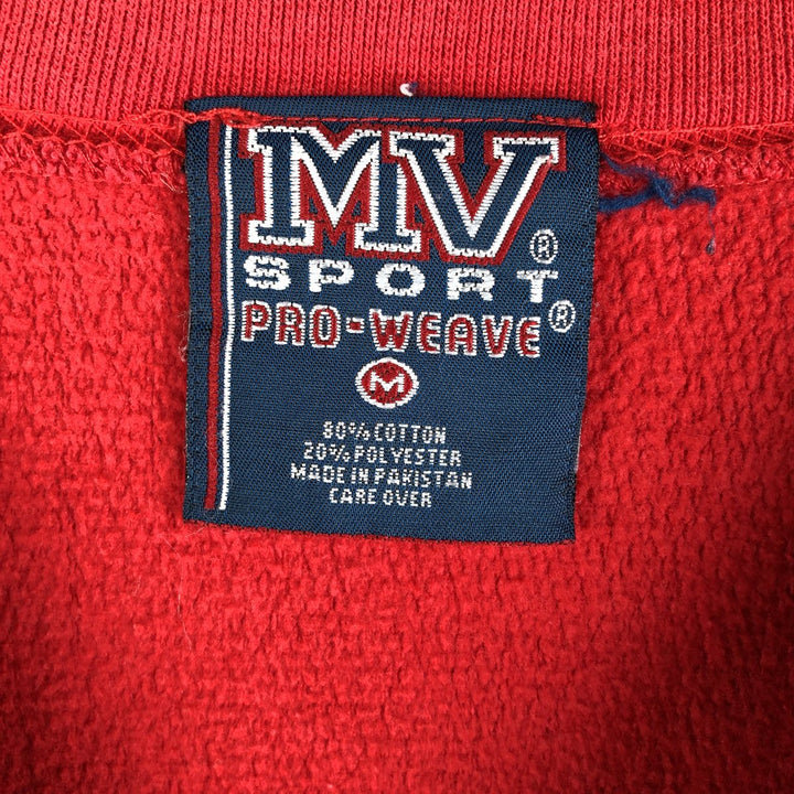 MV SPORT sweatshirt from the 2000s, size M, for men cotton red type Vintage Second Hand
