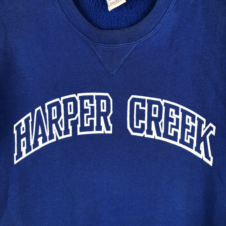 90'S Russell College Sweatshirt, Made in USA, Men's L, Vintage cotton blue type Vintage Second Hand