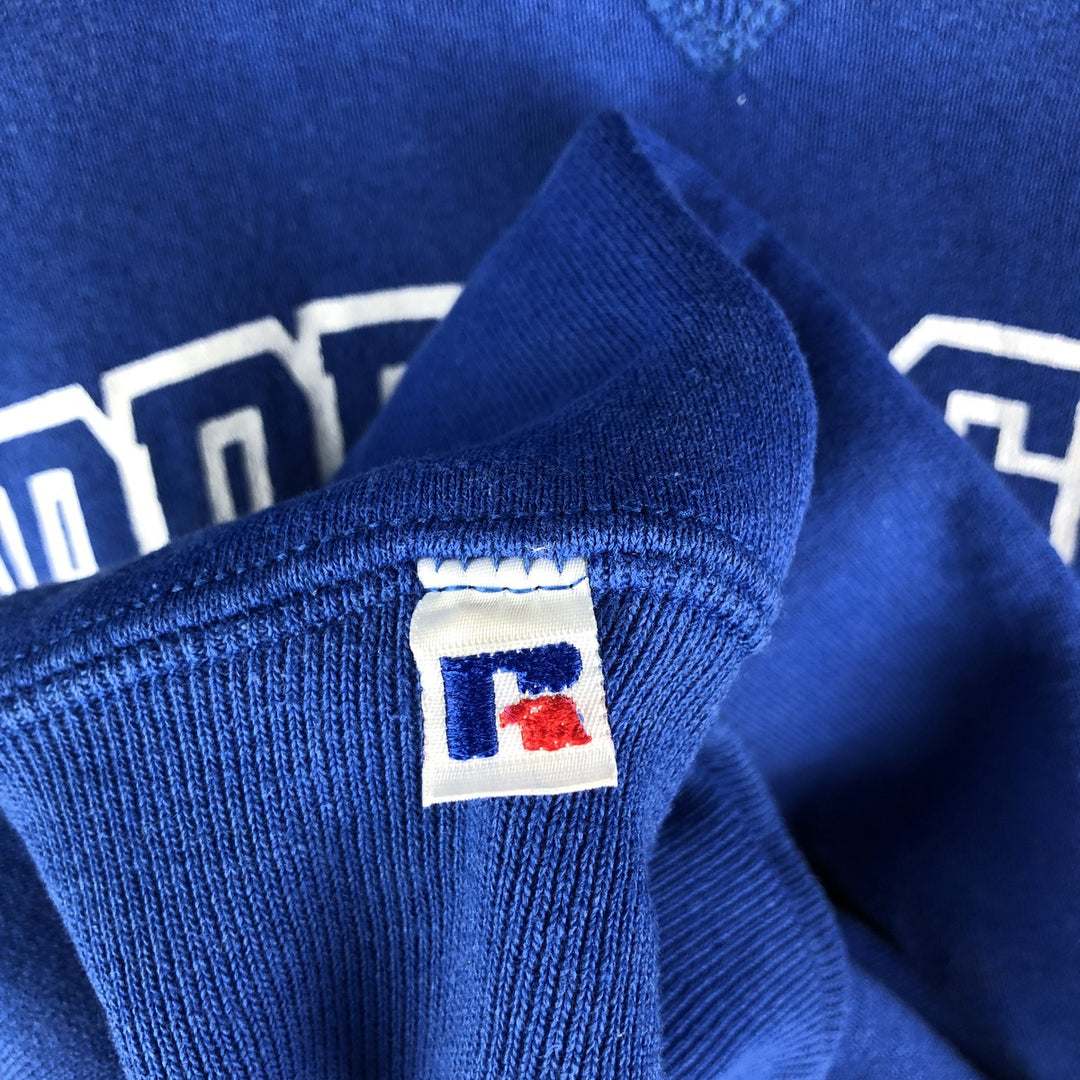 90'S Russell College Sweatshirt, Made in USA, Men's L, Vintage cotton blue type Vintage Second Hand