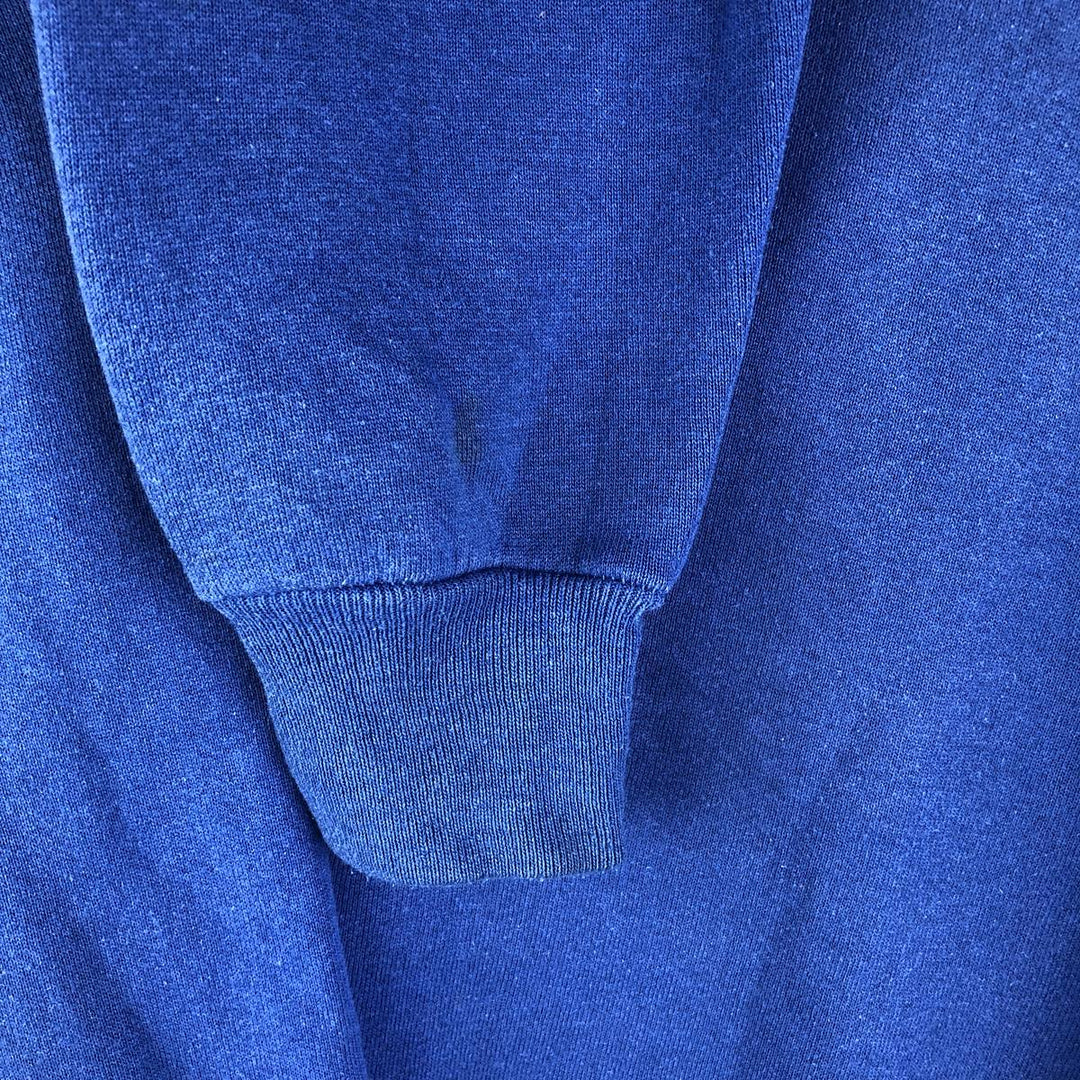 90'S Russell College Sweatshirt, Made in USA, Men's L, Vintage cotton blue type Vintage Second Hand
