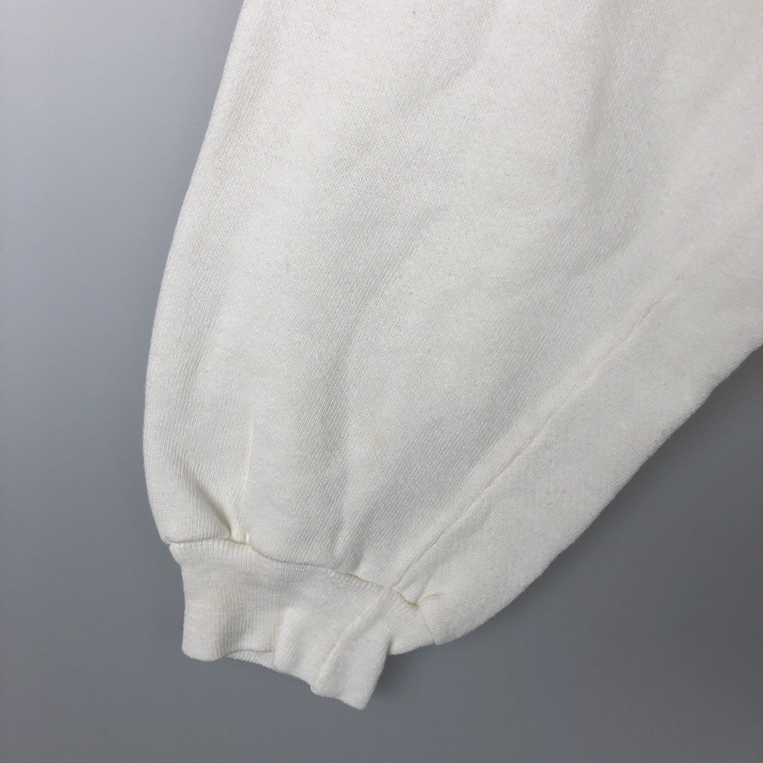 Vintage 1990'S Guess Teddy Bear Pattern Logo Sweatshirt, Made in USA, Men's Size Small unclear white type Vintage Second Hand