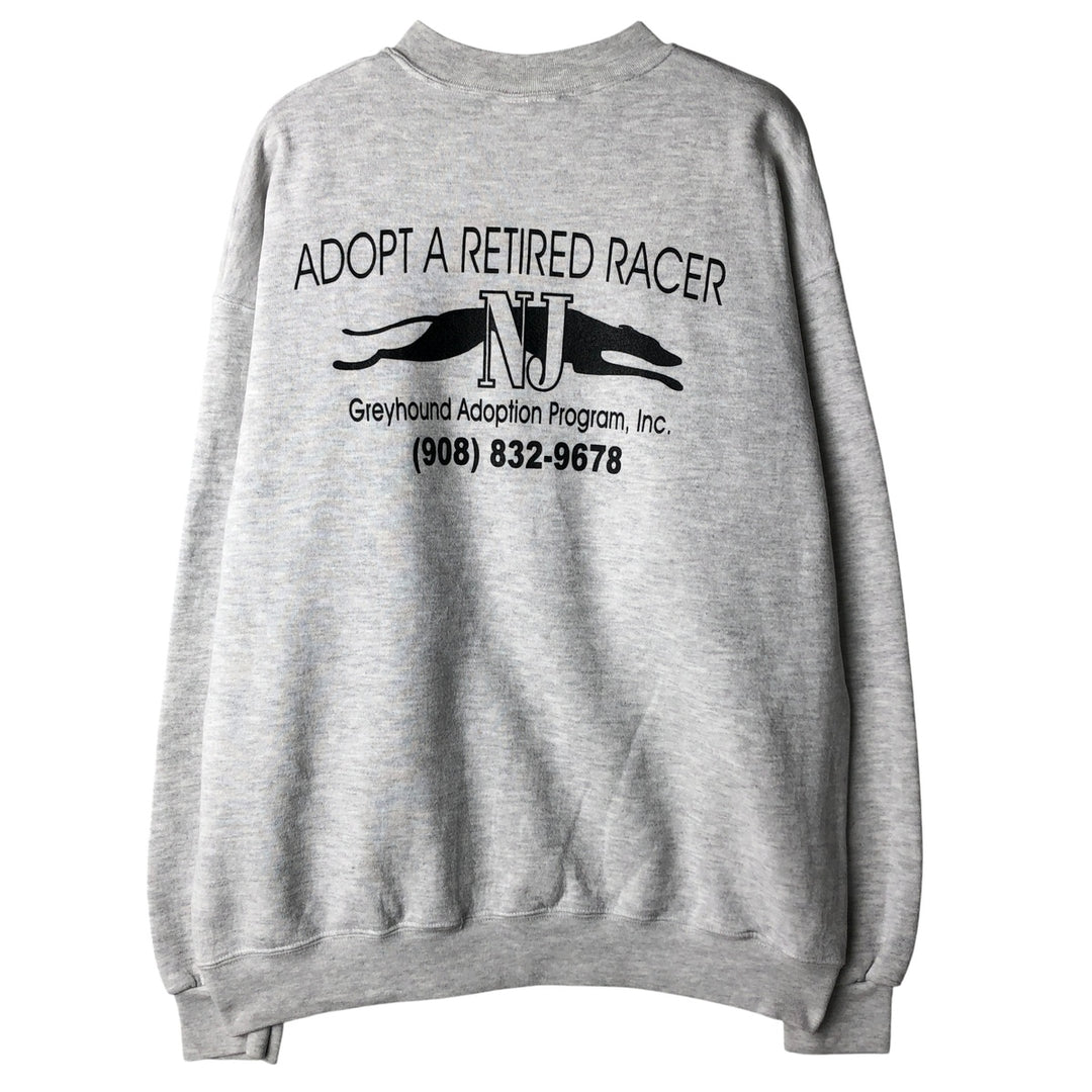 90s-00'S Lee Grey Hound Animal Sweatshirt, Men's Size L cotton gray type Vintage Second Hand