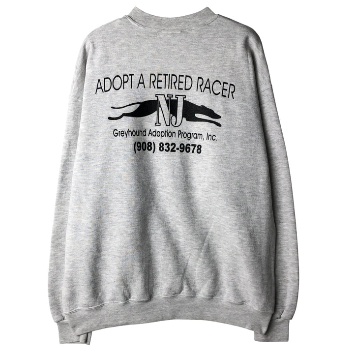90s-00'S Lee Grey Hound Animal Sweatshirt, Men's Size L cotton gray type Vintage Second Hand