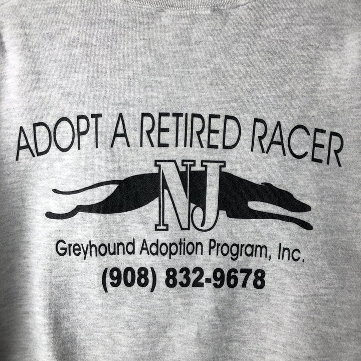 90s-00'S Lee Grey Hound Animal Sweatshirt, Men's Size L cotton gray type Vintage Second Hand