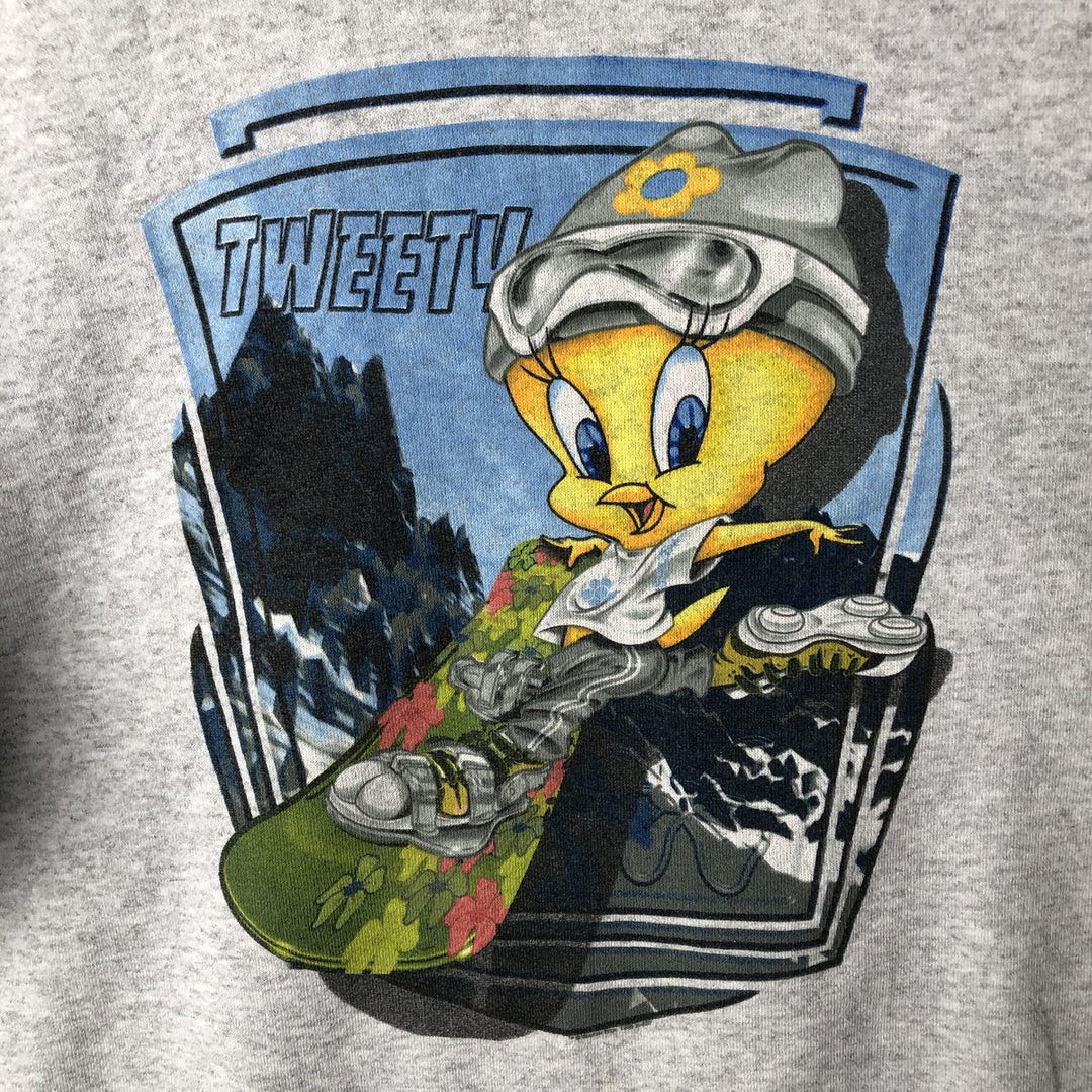 Vintage Looney Tunes Tweety character sweatshirt, made in Mexico, men's size M. cotton gray type Vintage Second Hand