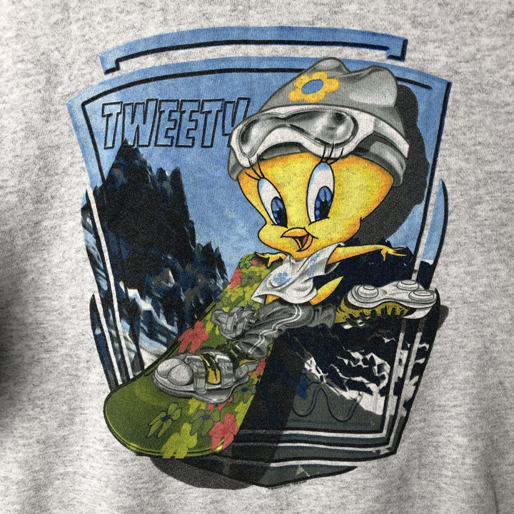 Vintage Looney Tunes Tweety character sweatshirt, made in Mexico, men's size M. cotton gray type Vintage Second Hand